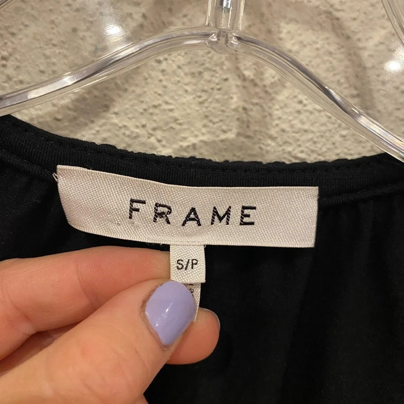 Frame Ruched Cut-Out Jersey Top Size Small EUC - Picture 4 of 5